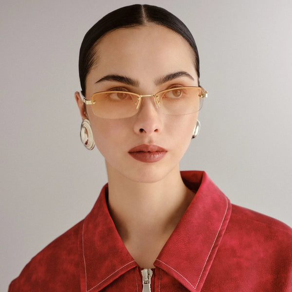 Enigmatic / Gold Ivory & Tan Gradient Flash Mirrored Lens - Shade Files